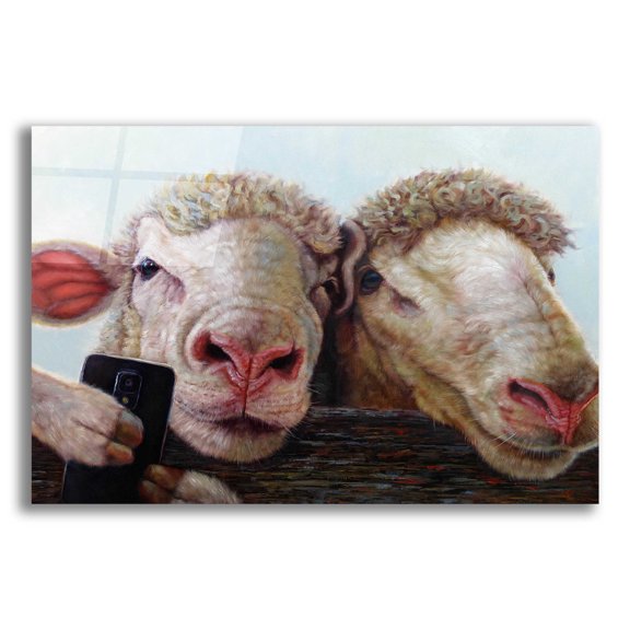 Epic Art 'Selfie' by Lucia Heffernan, Acrylic Glass Wall Art, 16"x12"