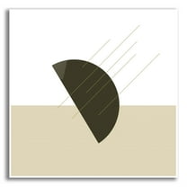 Epic Art 'Semi Circle-Ray Of Sunshine Green' by Sabrina Balbuena, Acrylic Glass Wall Art, 12"x12"