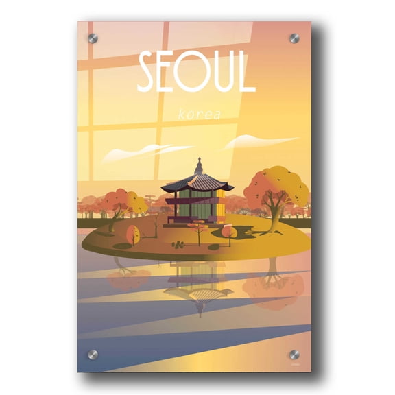 Epic Art 'Seoul' by Arctic Frame Studio, Acrylic Glass Wall Art, 24"x36"