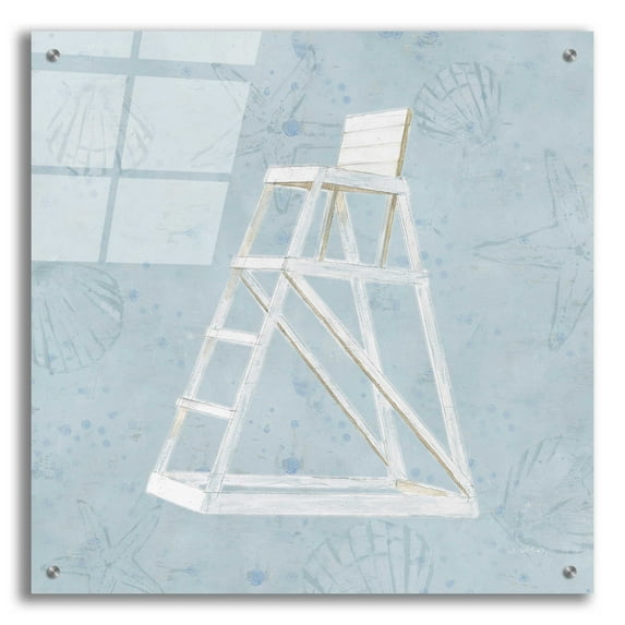 Epic Art 'Serene Seaside II' by James Wiens, Acrylic Glass Wall Art, 24"x24"