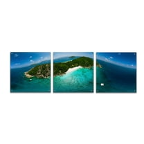 Epic Art 'Seychelles - Sister Island' by Epic Portfolio, Acrylic Glass Wall Art, 3 Piece Set, 72" x 24"