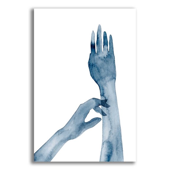 Epic Art 'Shadow Hands II' by Grace Popp, Acrylic Glass Wall Art, 16"x24"
