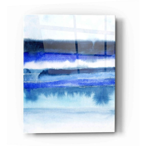 Epic Art 'Shorebreak Abstract II' by Grace Popp Acrylic Glass Wall Art, 16"x24"