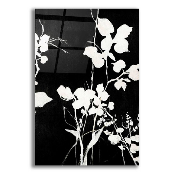 Epic Art 'Silhouette Leaves 1' by Design Fabrikken, Acrylic Glass Wall Art, 12"x16"