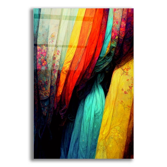Epic Art 'Silk Drapes' by Romantz Art, Acrylic Glass Wall Art, 12"x16"