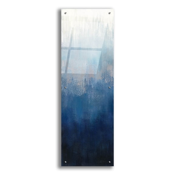 Epic Art 'Silver Wave II' by Silvia Vassileva, Acrylic Glass Wall Art, 16"x48"