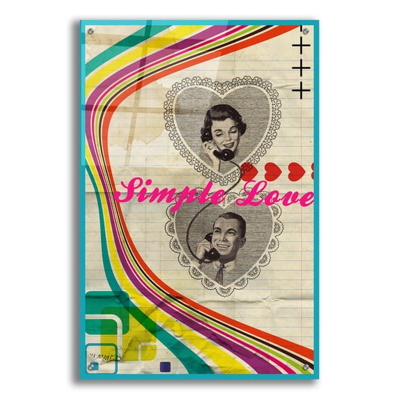 Epic Art 'Simple Love' by Elo Marc, Acrylic Glass Wall Art, 24"x36"