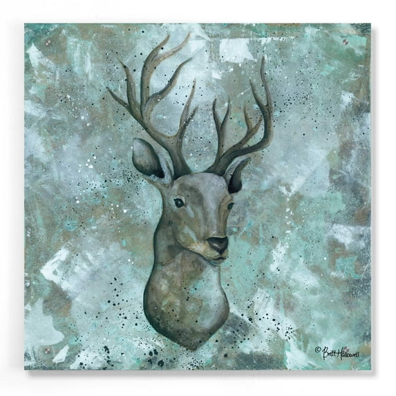Epic Art 'Simplicity Deer' by Britt Hallowell, Acrylic Glass Wall Art, 24"x24"