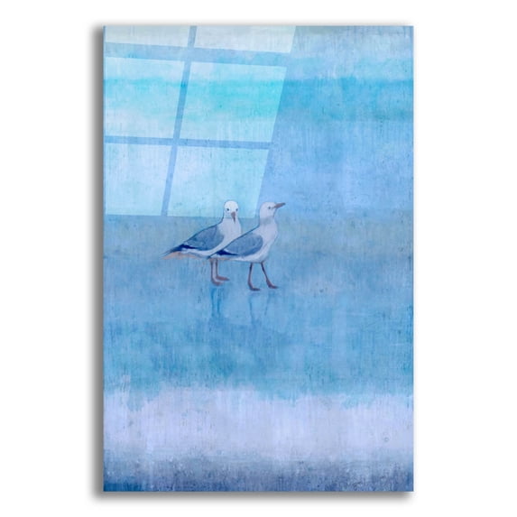 Epic Art 'Sky Blue Sea Gals' by Marta Wiley Acrylic Glass Wall Art, 16" x 24"