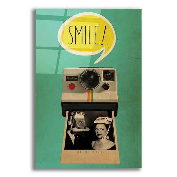 Epic Art 'Smile' by Elo Marc, Acrylic Glass Wall Art, 12"x16"