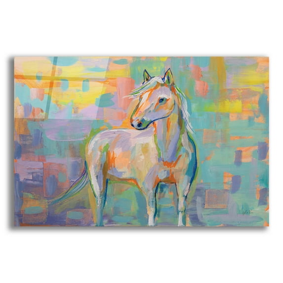 Epic Art 'Snow' by Jeanette Vertentes, Acrylic Glass Wall Art, 24"x16"