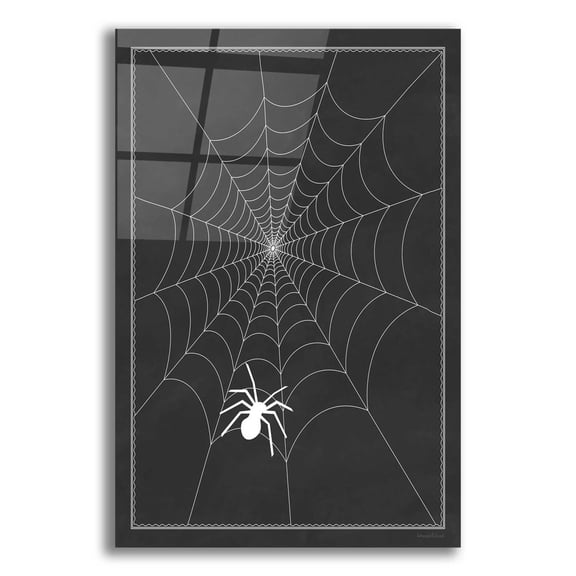 Epic Art 'Spider Web II' by Lettered & Lined, Acrylic Glass Wall Art, 12"x16"