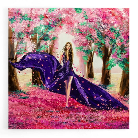 Epic Art 'Spring,' Acrylic Glass Wall Art, 12"x12"