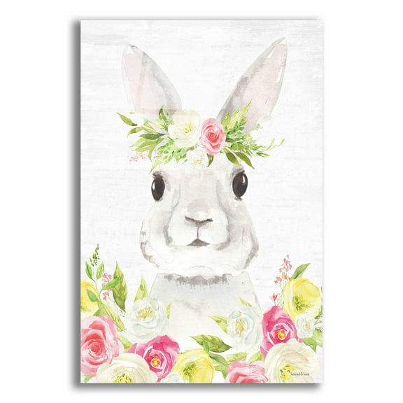 Epic Art 'Spring Bunny' by Lettered & Lined, Acrylic Glass Wall Art, 12"x16"