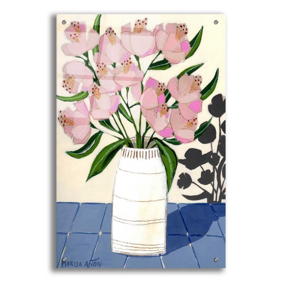 Epic Art 'Spring Florals 5' by Marisa Anon, Acrylic Glass Wall Art, 24"x36"