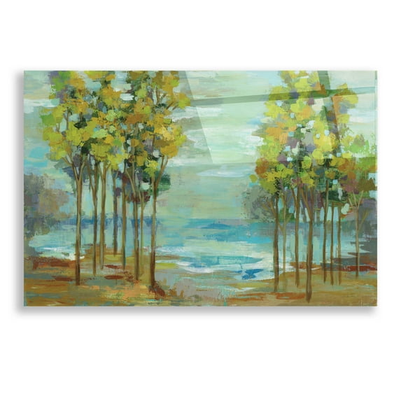 Epic Art 'Spring Trees' by Silvia Vassileva, Acrylic Glass Wall Art, 24"x16"