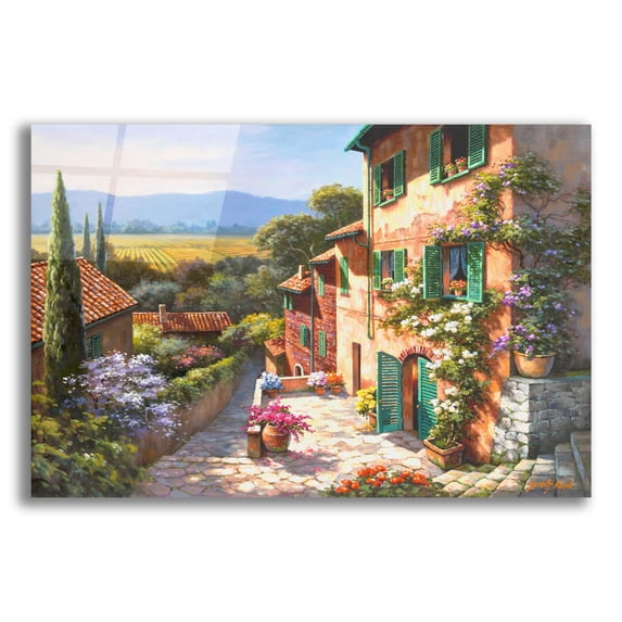 Epic Art 'Spring in the Valley' by Sung Kim, Acrylic Glass Wall Art, 16"x12"