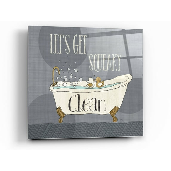 Epic Art 'Squeaky Clean I' by Veronique Charron, Acrylic Glass Wall Art, 24"x24"