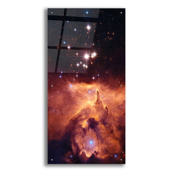 Epic Art 'Star Crossed' Hubble Space Telescope, Acrylic Glass Wall Art, 24"x48"
