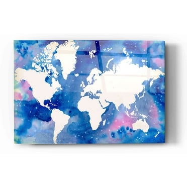 Epic Art 'Starry World' by Grace Popp Acrylic Glass Wall Art, 12"x16"