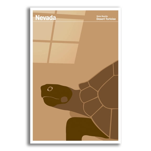 Epic Art 'State Posters NV' by Print Collection, Acrylic Glass Wall Art, 12"x16"