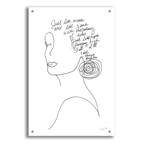 Epic Art 'Still I Will Rise by Courtney Prahl, Acrylic Glass Wall Art, 24"x36"