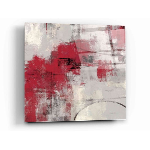 Epic Art 'Stone Gardens II Red' by Silvia Vassileva, Acrylic Glass Wall Art, 12"x12"