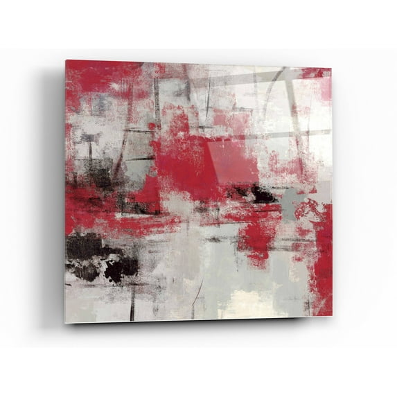 Epic Art 'Stone Gardens III Red' by Silvia Vassileva, Acrylic Glass Wall Art, 24"x24"