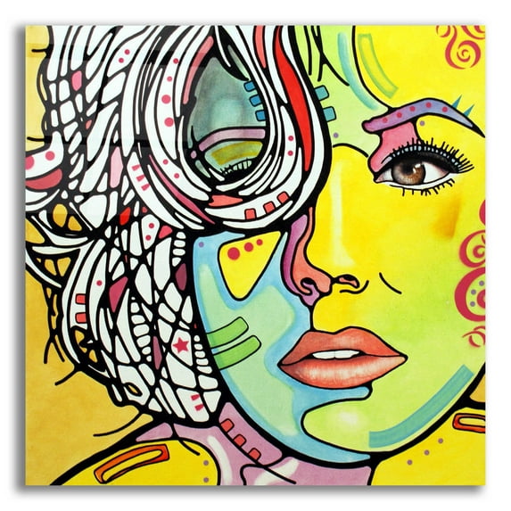 Epic Art 'Strawberry Blonde' by Dean Russo, Acrylic Glass Wall Art, 12"x12"