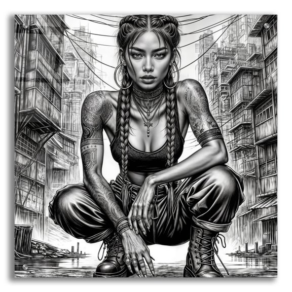 Epic Art 'Street Smart' by KIR.DART Acrylic Glass Wall Art, 24" x 24"