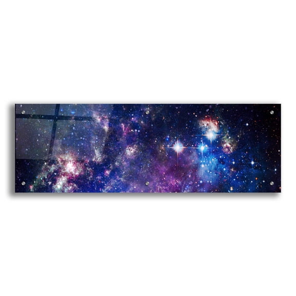 Epic Art 'Sublime Galaxy' by Epic Portfolio, Acrylic Glass Wall Art, 36"x12"
