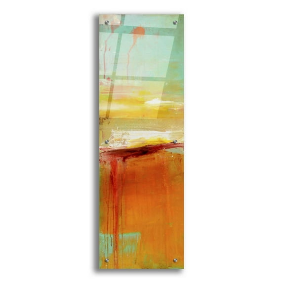 Epic Art 'Sugar Bay I' by Erin Ashley, Acrylic Glass Wall Art, 12"x36"