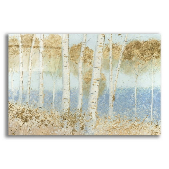 Epic Art 'Summer Birches' by James Wiens, Acrylic Glass Wall Art, 16"x12"
