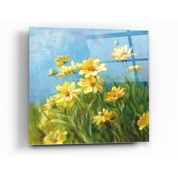 Epic Art 'Summer Field I' by Danhui Nai, Acrylic Glass Wall Art, 36"x36"