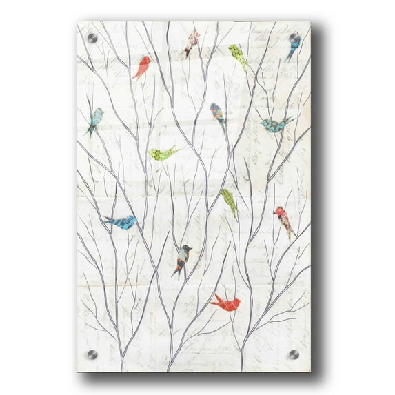 Epic Art 'Summer Song Birds' by Courtney Prahl, Acrylic Glass Wall Art, 24"x36"