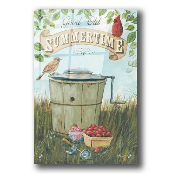 Epic Art 'Summertime' by Pam Britton, Acrylic Glass Wall Art, 24"x36"