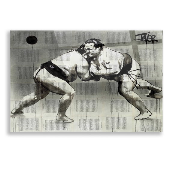 Epic Art 'Sumo' by Loui Jover, Acrylic Glass Wall Art, 16"x12"