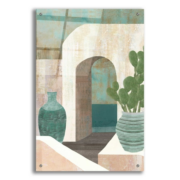 Epic Art 'Sunbaked Archway I' by Flora Kouta Acrylic Glass Wall Art, 24"x36"