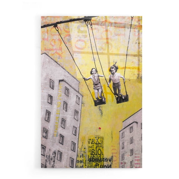 Epic Art 'Sunday Swing' by DB Waterman, Acrylic Glass Wall Art, 16"x24"