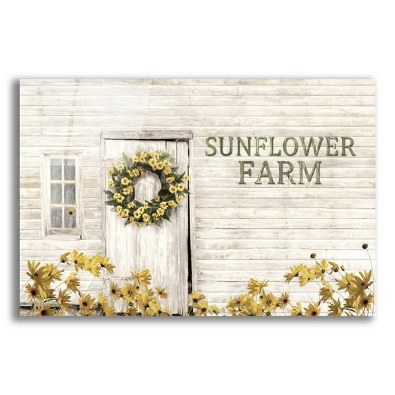 Epic Art 'Sunflower Farm' by Lori Deiter Acrylic Glass Wall Art, 24"x16"
