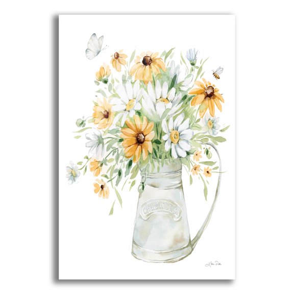 Epic Art 'Sunflowers And Daisies 2'  by Katrina Pete Acrylic Glass Wall Art, 12" x 16"