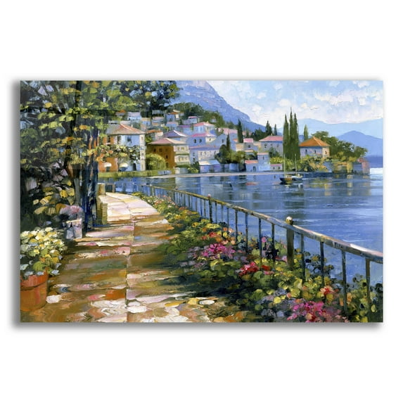 Epic Art 'Sunlit Stroll' by Howard Behrens Acrylic Glass Wall Art, 24"x16"