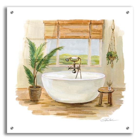 Epic Art 'Sunny Spa I' by Silvia Vassileva, Acrylic Glass Wall Art, 24"x24"