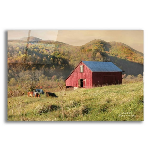 Epic Art 'Sunrise in the Valley' by Lori Deiter, Acrylic Glass Wall Art, 24"x16"