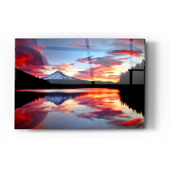 Epic Art "Sunrise on the Lake" by Darren White, Acrylic Glass Wall Art, 24"x36"