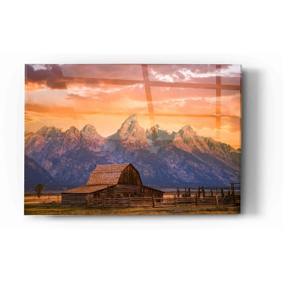 Epic Art "Sunrise on the Ranch" by Darren White, Acrylic Glass Wall Art, 16"x24"