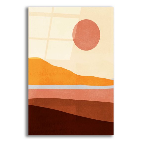 Epic Art 'Sunseeker Landscape I' by Victoria Barnes, Acrylic Glass Wall Art, 16"x24"