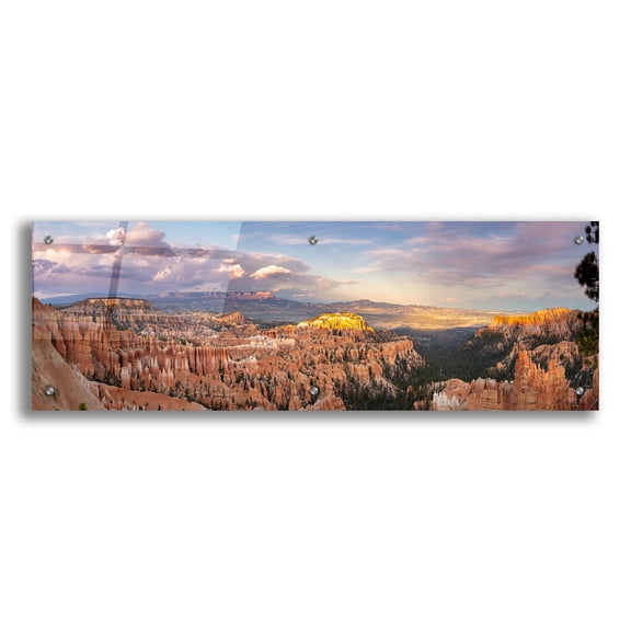 Epic Art ' Sunset Storm Clouds' by Shawn/Corinne Severn, Acrylic Glass Wall Art, 36"x12"