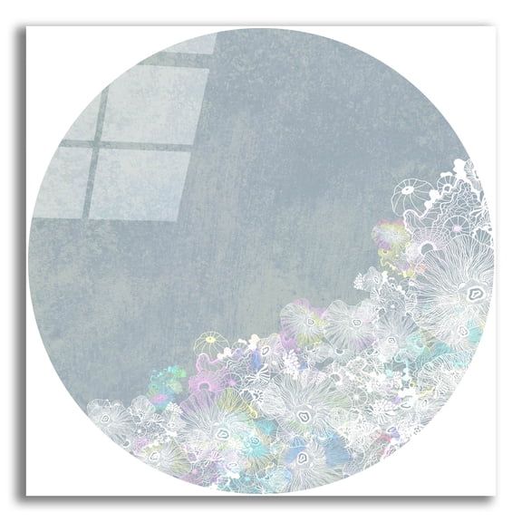 Epic Art 'Surf And Sand Corals 3' by Sabrina Balbuena, Acrylic Glass Wall Art, 12"x12"