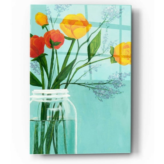 Epic Art 'Sylvan Bouquet I' by Grace Popp, Acrylic Wall Glass, 12"x16"